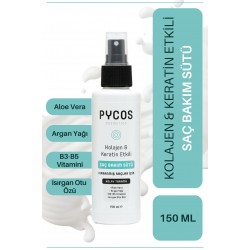 PYCOS Sac Bakım Sütü , Keratin-kolojen-argan-biotin-aloevera Içerikli 150 Ml