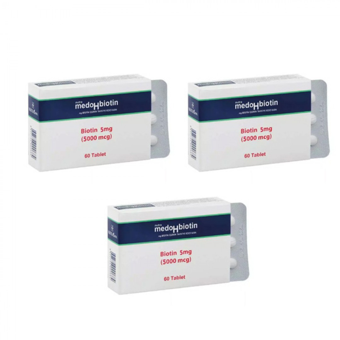 Dermoskin Medohbiotin 5 mg 60 Tablet x 3 Adet - Kozmopol