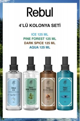 Rebul Aqua-Ice-Dark Spice-Pine Forest Plastik Şişe 125ml Set