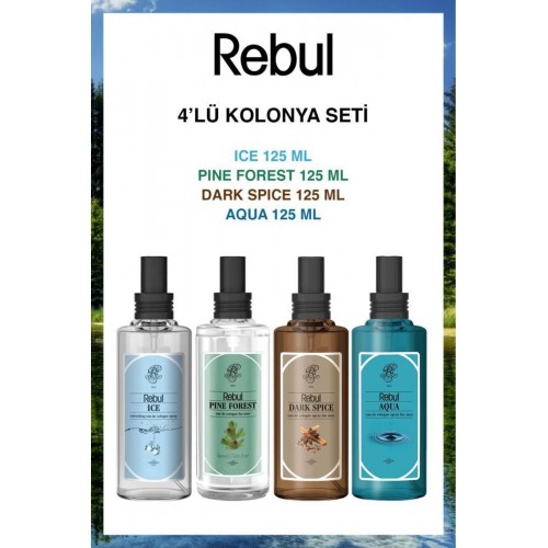 Rebul Aqua-Ice-Dark Spice-Pine Forest Plastik Şişe 125ml Set