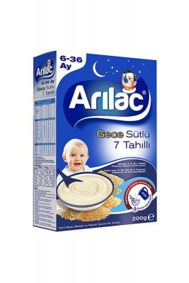 ARILAC Gece Sütlü 7 Tahıllı Bebek Ve Küçük Çocuk Ek Gıdası 200 gr