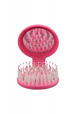 PROCO Beauty Makaron EXTENSION-Üç Boyutlu 3D Esnek Aynalı Çanta Boy Saç Fırçası-KAYNAK SAÇLARA ÖZEL