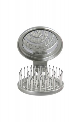 PROCO Beauty Makaron METALİK - Üç Boyutlu 3D Esnek Aynalı Çanta Boy Saç Fırçası - Compact Detangler