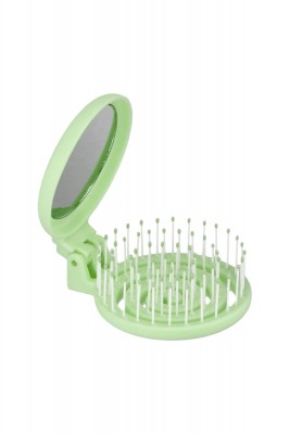 PROCO Beauty Makaron Saç Fırçası-Üç Boyutlu 3D Esnek Aynalı Çanta Boy Saç Fırçası-Compact Detangler