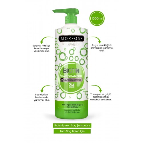 Morfose Biotin Içeren Saç Şampuanı 1000 ml Morfose Biotin Içeren Saç Şampuanı 1000 ml