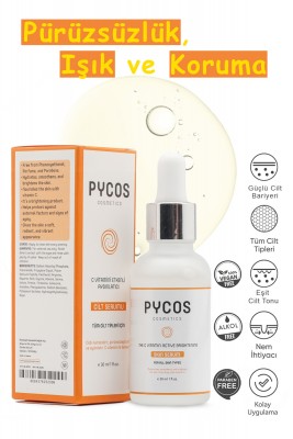 C Vitaminli, Aydınlatıcı, Ton Eşitleyici, Parlaklık Veren Cilt Bakım Serumu 30 ml C Vitaminli, Aydınlatıcı, Ton Eşitleyici, Parlaklık Veren Cilt Bakım Serumu 30 ml