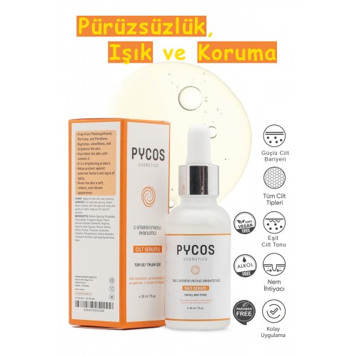 C Vitaminli, Aydınlatıcı, Ton Eşitleyici, Parlaklık Veren Cilt Bakım Serumu 30 ml C Vitaminli, Aydınlatıcı, Ton Eşitleyici, Parlaklık Veren Cilt Bakım Serumu 30 ml