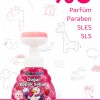 Baby İcon Doğal Çocuk Köpük El Sabunu 350 ml Çilek Kokulu Vegan Parabensiz Çiçek Şekilli Pembe Köpük