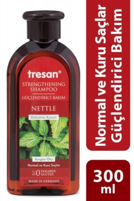 Tresan Isırgan Otu Dökülme Karşıtı & Güçlendirici Bakım Şampuanı – Normal ve Kuru Saçlar 300 ml Tresan Isırgan Otu Dökülme Karşıtı & Güçlendirici Bakım Şampuanı – Normal ve Kuru Saçlar 300 ml