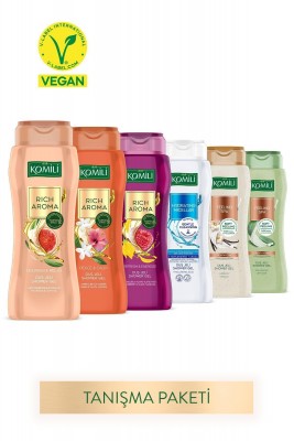 Komili Duş Jeli Tanışma Paketi 6'lı Set - Yeni Seri - Vegan - 6 X 500 ML Komili Duş Jeli Tanışma Paketi 6'lı Set - Yeni Seri - Vegan - 6 X 500 ML