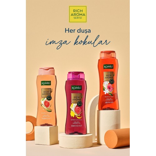 Komili Duş Jeli Tanışma Paketi 6lı Set - Yeni Seri - Vegan - 6 X 500 ML