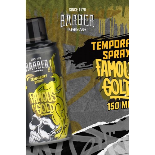 Barber Marmara Geçici Renkli Saç Spreyi Altın 150 ml