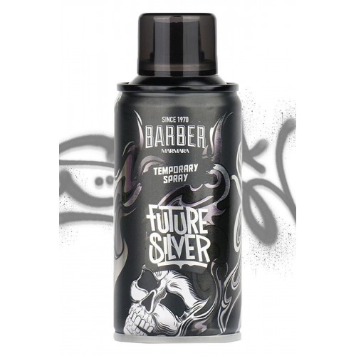Barber Marmara Geçici Renkli Saç Spreyi Gümüş 150 ml