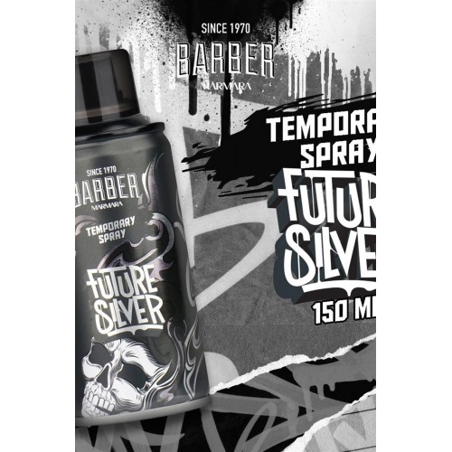 Barber Marmara Geçici Renkli Saç Spreyi Gümüş 150 ml