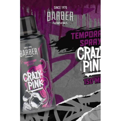 Barber Marmara Geçici Renkli Saç Spreyi Pembe 150 ml