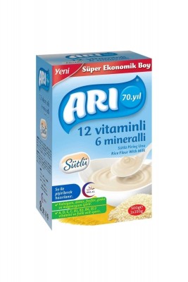 ARI Mama 12 Vitaminli 6 Mineralli Sütlü Pirinç Unu 500 gr ARI Mama 12 Vitaminli 6 Mineralli Sütlü Pirinç Unu 500 gr