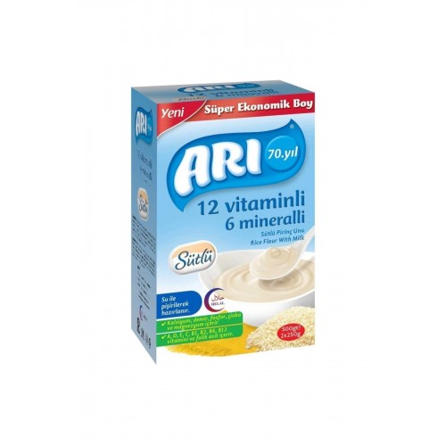 ARI Mama 12 Vitaminli 6 Mineralli Sütlü Pirinç Unu 500 gr