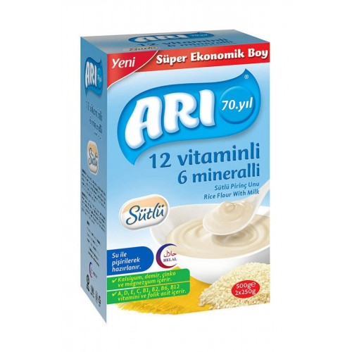 ARI Mama 12 Vitaminli 6 Mineralli Sütlü Pirinç Unu 500 gr