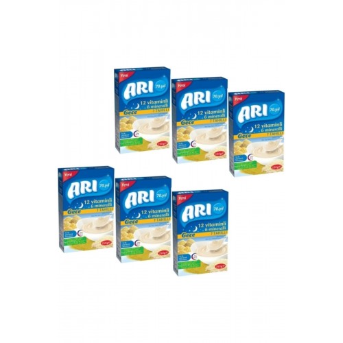 ARI Mama 7 Tahıllı Sütlü (gece) 250 Gr X 6 Adet