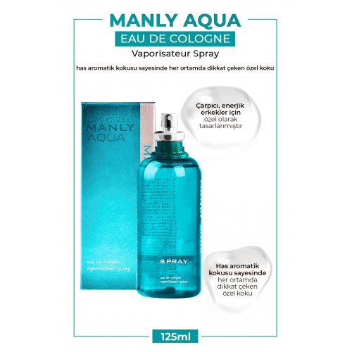 Morfose Manly Eau De Cologne Men Aqua 125 ml