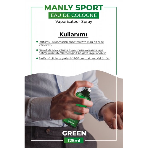 Morfose Manly Eau De Cologne Men Green 125 ml