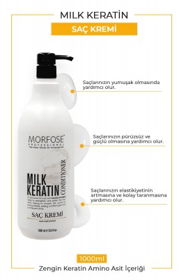 Morfose Milk Therapy Keratin Saç Bakım Kremi 1000 Ml - Saç Dökülmesi Önleyici, Besleyici, Koruyucu Etki Morfose Milk Therapy Keratin Saç Bakım Kremi 1000 Ml - Saç Dökülmesi Önleyici, Besleyici, Koruyucu Etki