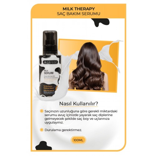 Morfose Milk Therapy Keratin Saç Serumu 100 Ml-yıpranmış Saçları Onarıcı, Yumuşak Ve Canlı Saçlar