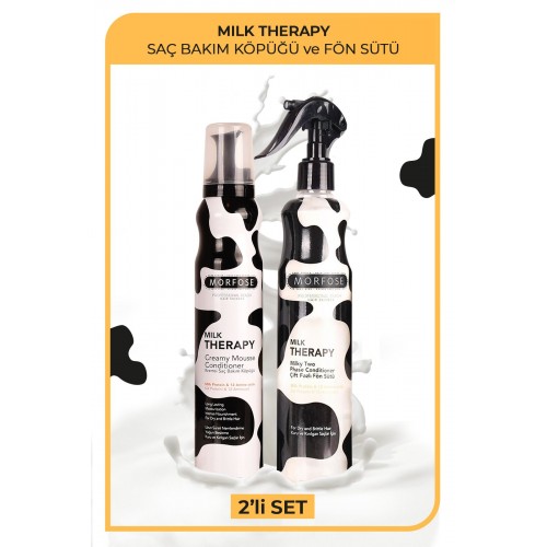 Morfose Milk Therapy Saç Bakım Köpüğü 200 ml + Fön Suyu 400 ml