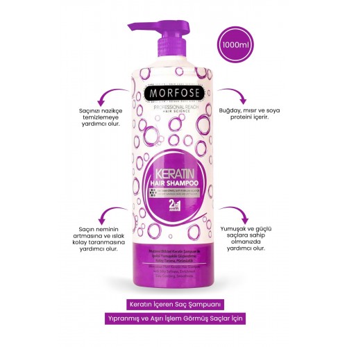 Morfose Haır Shampoo Keratin 1000 ml