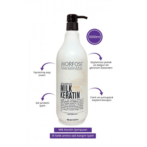 Morfose Milk Keratin Şampuan 1000 Ml
