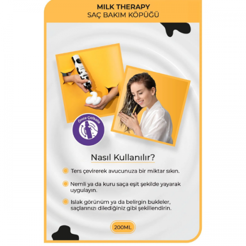 MORFOSE MILK THERAPY KREMSİ SAÇ BAKIM KÖPÜĞÜ 200ML