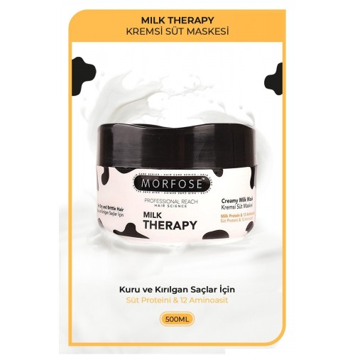Morfose Milk Therapy Saç Bakım Kremi 500 ml - Besleyici, Koruyucu Etki Morfose Milk Therapy Saç Bakım Kremi 500 ml - Besleyici, Koruyucu Etki