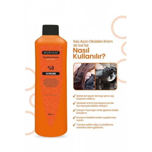 Morfose Oksidan Krem 30 Volume 1000 Ml
