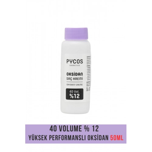 PYCOS COSMETICS Oksidan Krem , 40 Volume % 12 Yüksek Performanslı 50 ML