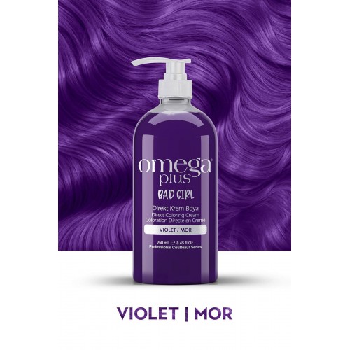 Omega Plus Bad Girl MOR Amonyaksız, Geçici, Su Bazlı, Renkli Saç Boyası 250ML 