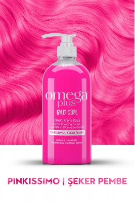 Omega Plus Bad Girl ŞEKER PEMBESİ Amonyaksız, Geçici, Su Bazlı, Renkli Saç Boyası 250ML 