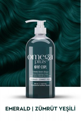Omega Plus Bad Girl ZÜMRÜT YEŞİLİ Amonyaksız, Geçici, Su Bazlı, Renkli Saç Boyası 250ML 