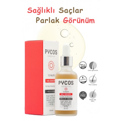 PYCOS 10 Aktifli Yıpranmış Ve Dökülen Saçlara Özel Onarıcı - Güçlendirici Saç Bakım Serumu 50ml PYCOS 10 Aktifli Yıpranmış Ve Dökülen Saçlara Özel Onarıcı - Güçlendirici Saç Bakım Serumu 50ml