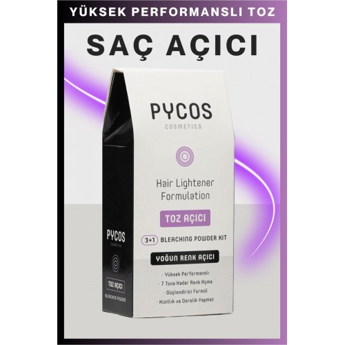 PYCOS Saç Açıcı,renk Açıcı,toz, Açıcı, Oksidan Saç Rengi Açma Seti, Toz Oryal 1 Adet PYCOS Saç Açıcı,renk Açıcı,toz, Açıcı, Oksidan Saç Rengi Açma Seti, Toz Oryal 1 Adet