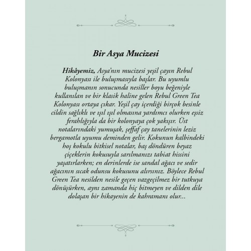 Rebul Green Tea EDC Kolonya 100 ml Cam Şişe