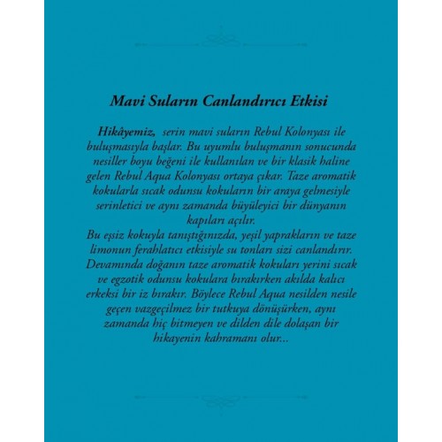 Rebul Aqua EDC Kolonya 125 ml Pet Şişe