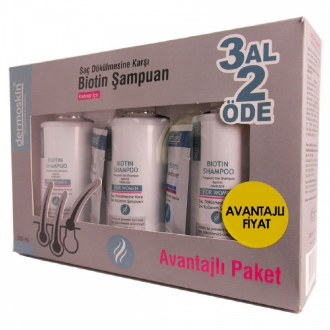 Dermoskin Biotin Shampoo For Men 200 ml 3 Al 2 Öde - Kadın - Kozmopol