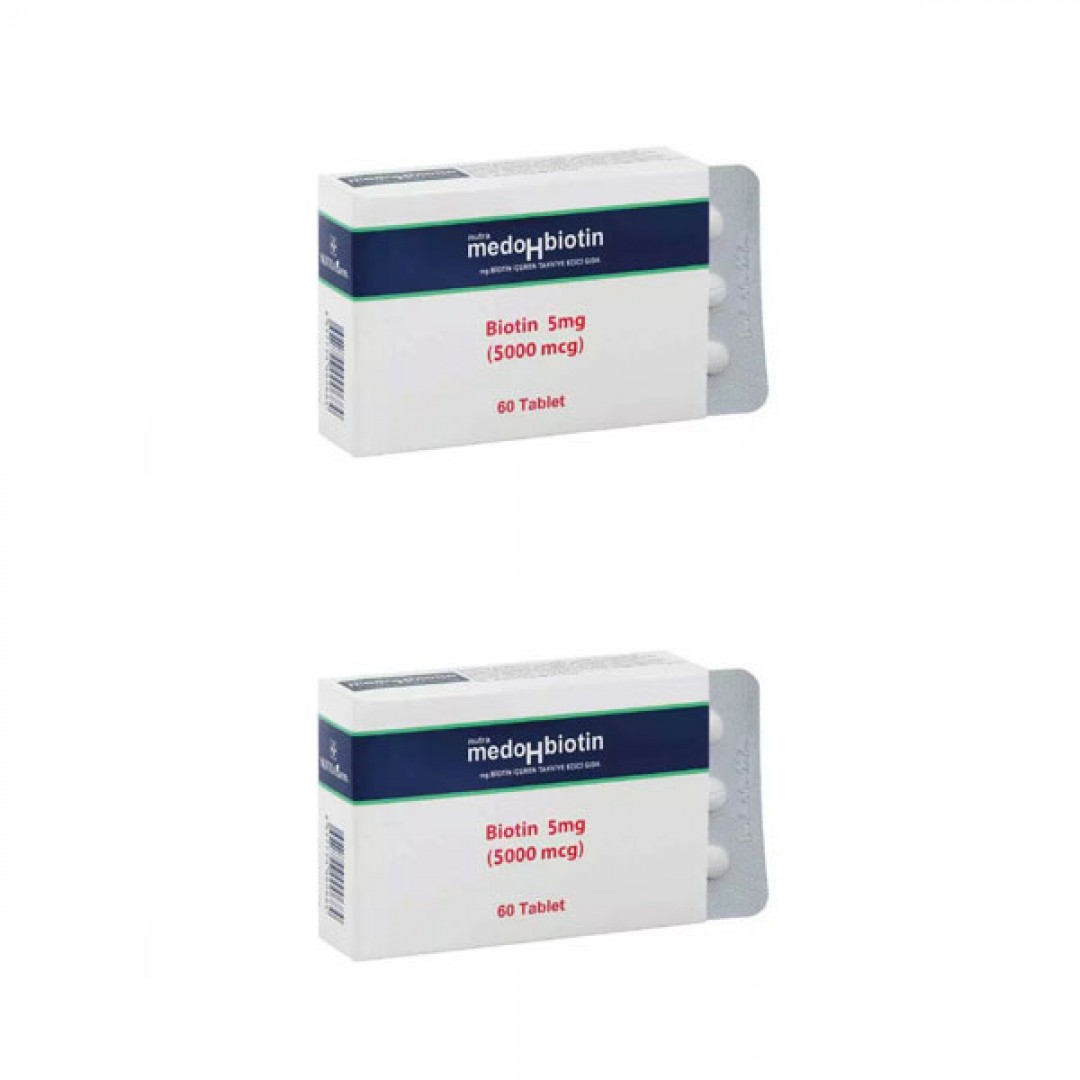 Dermoskin Medohbiotin 60 Tablet 2'li Paket Medobiotin 5 mg - Kozmopol
