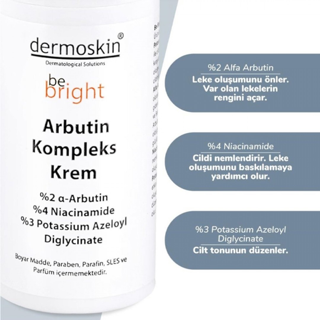 Dermoskin Be Bright Arbutin Kompleks Krem 33 ml + Be Bright AHA/BHA Krem 33 ml - Kozmopol