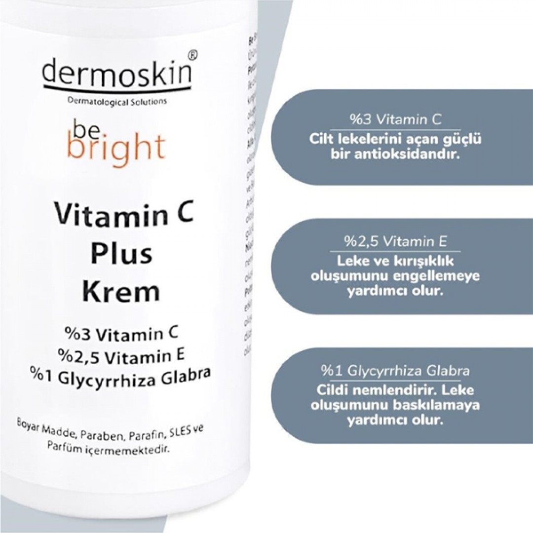 Dermoskin Be Bright Vitamin C Plus Krem 33 ml x 2 Adet - Kozmopol 