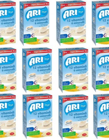 Arı Mama 12 Vitaminli 6 Mineralli 500 gr Sütlü Pirinç Unu x 12 Adet