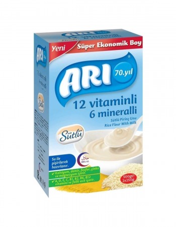 ARI Mama 12 Vitaminli 6 Mineralli Sütlü Pirinç Unu 500 gr