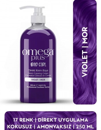 Omega Plus Bad Girl MOR Amonyaksız Renkli Saç Boyası 250ML 